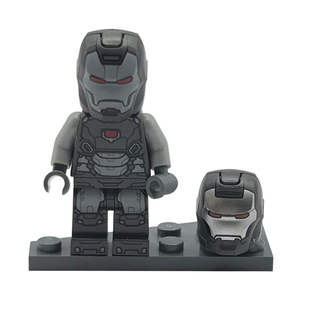 Lego Marvel War Machine Minifigure W/ Extra helmet Genuine Minifig Gray Armor